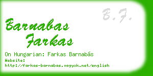 barnabas farkas business card